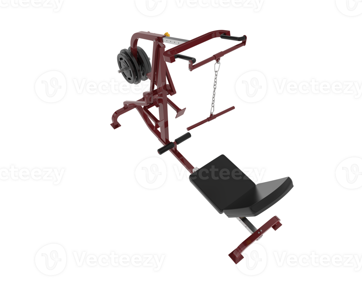 Lever equipment for gym isolated on background. 3d rendering - illustration png