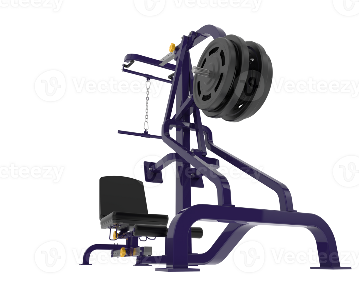 Lever equipment for gym isolated on background. 3d rendering - illustration png