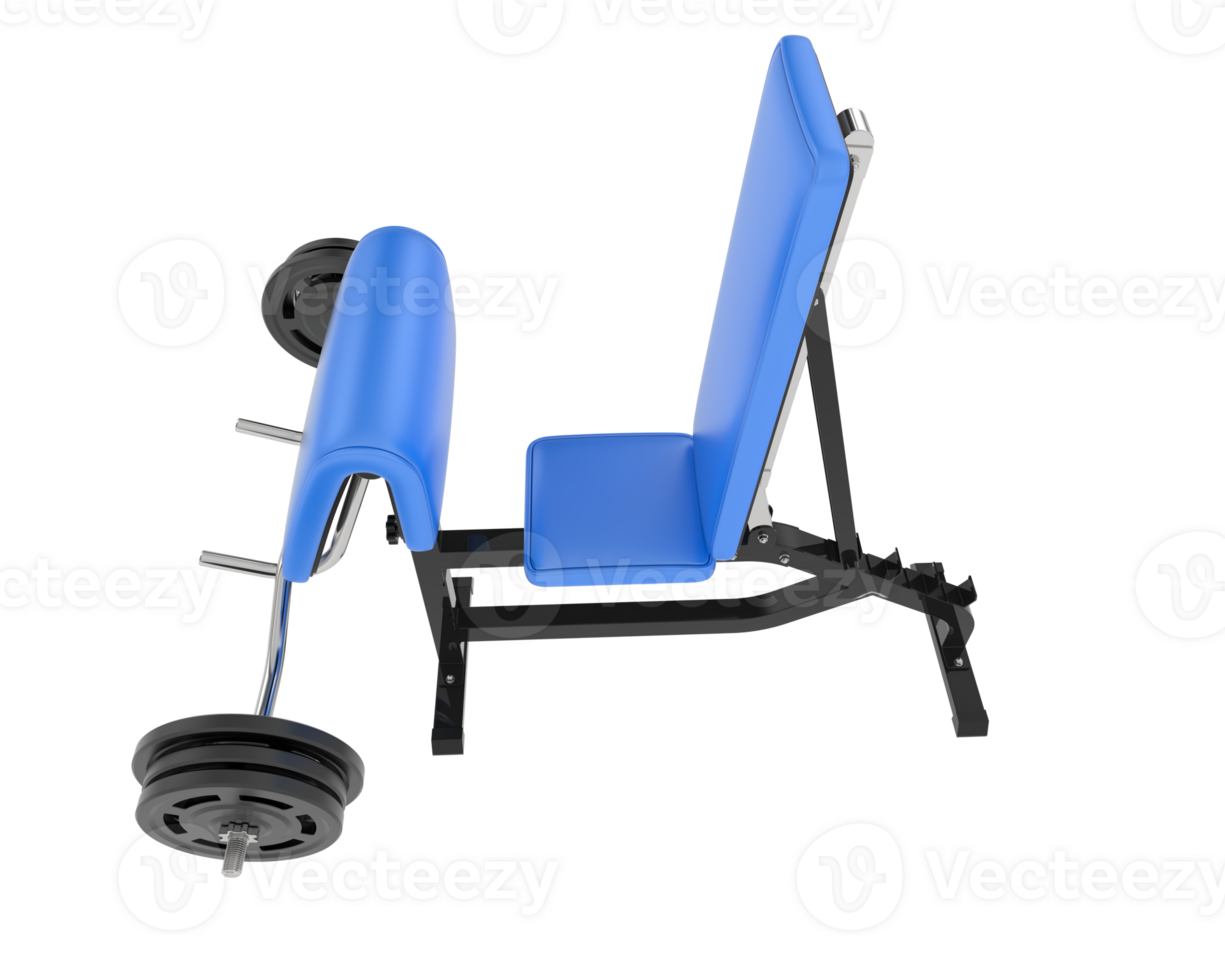 Arm curl bench isolated on background. 3d rendering - illustration png