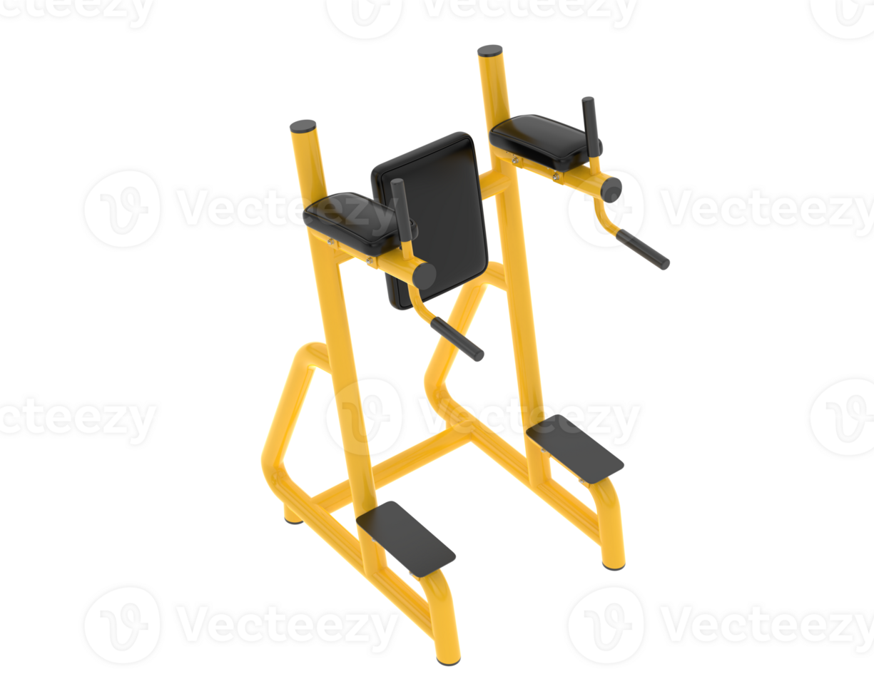 Gym equipment scene isolated on grey background. 3d rendering - illustration png