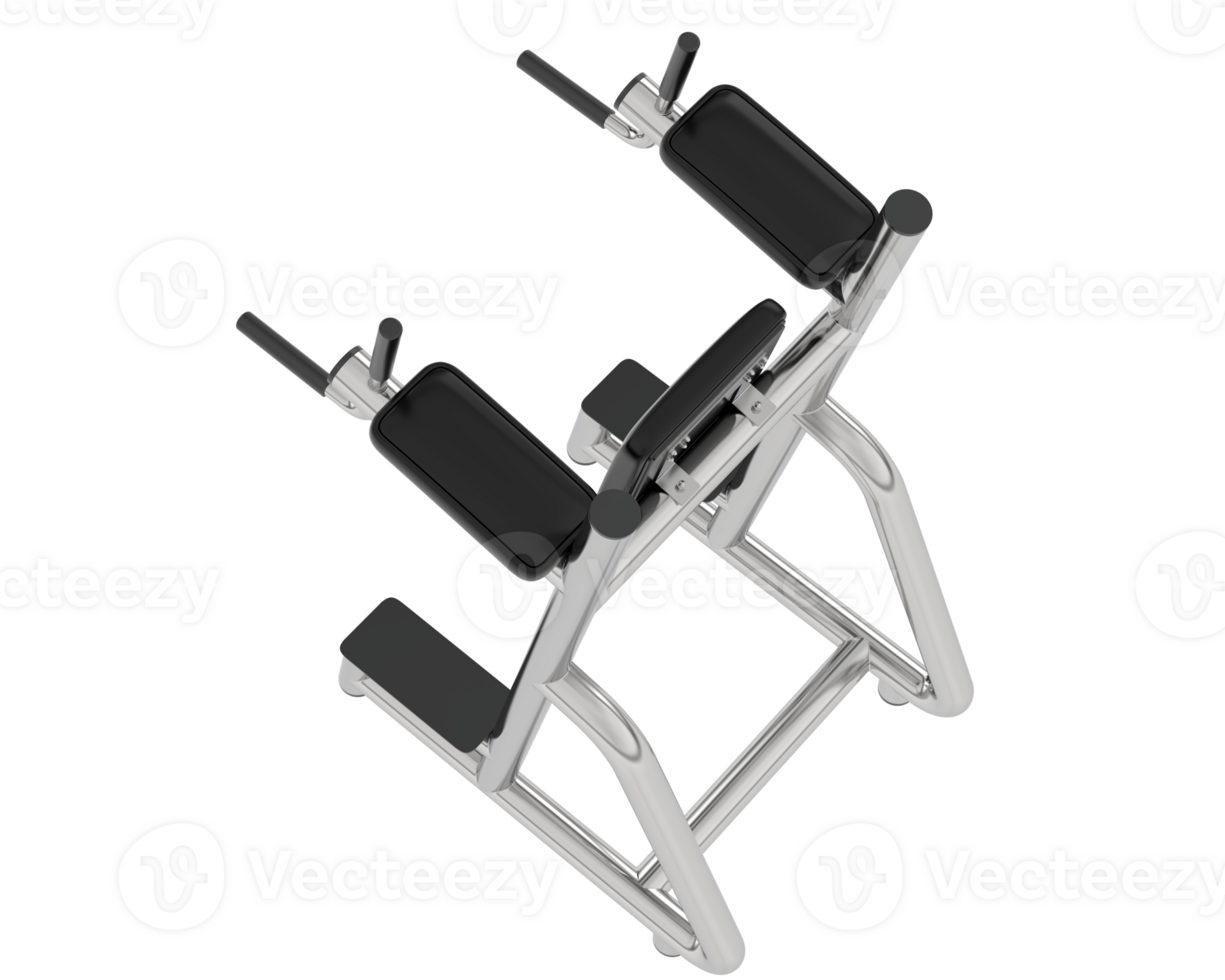 Gym equipment scene isolated on grey background. 3d rendering - illustration png