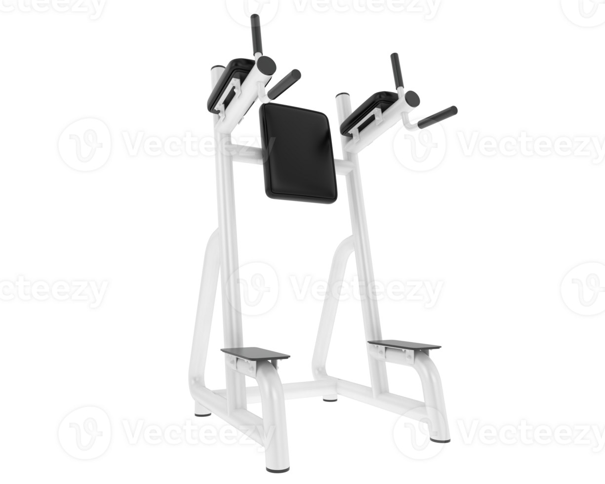 Gym equipment scene isolated on grey background. 3d rendering - illustration png
