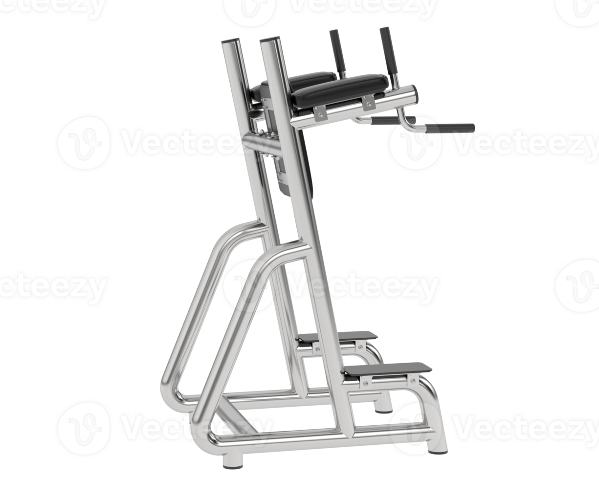 Gym equipment scene isolated on grey background. 3d rendering - illustration png