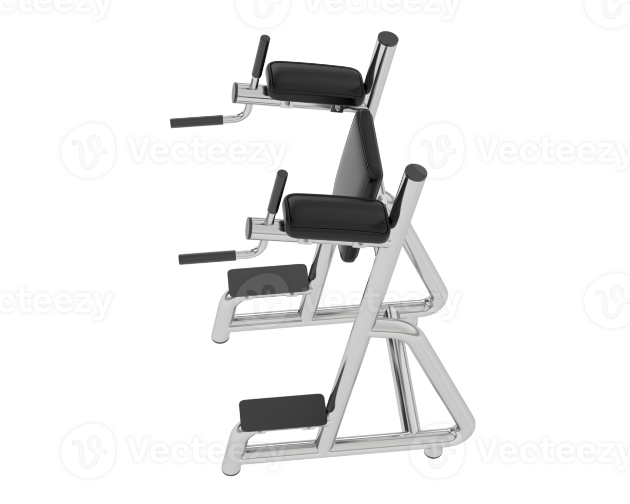 Gym equipment scene isolated on grey background. 3d rendering - illustration png
