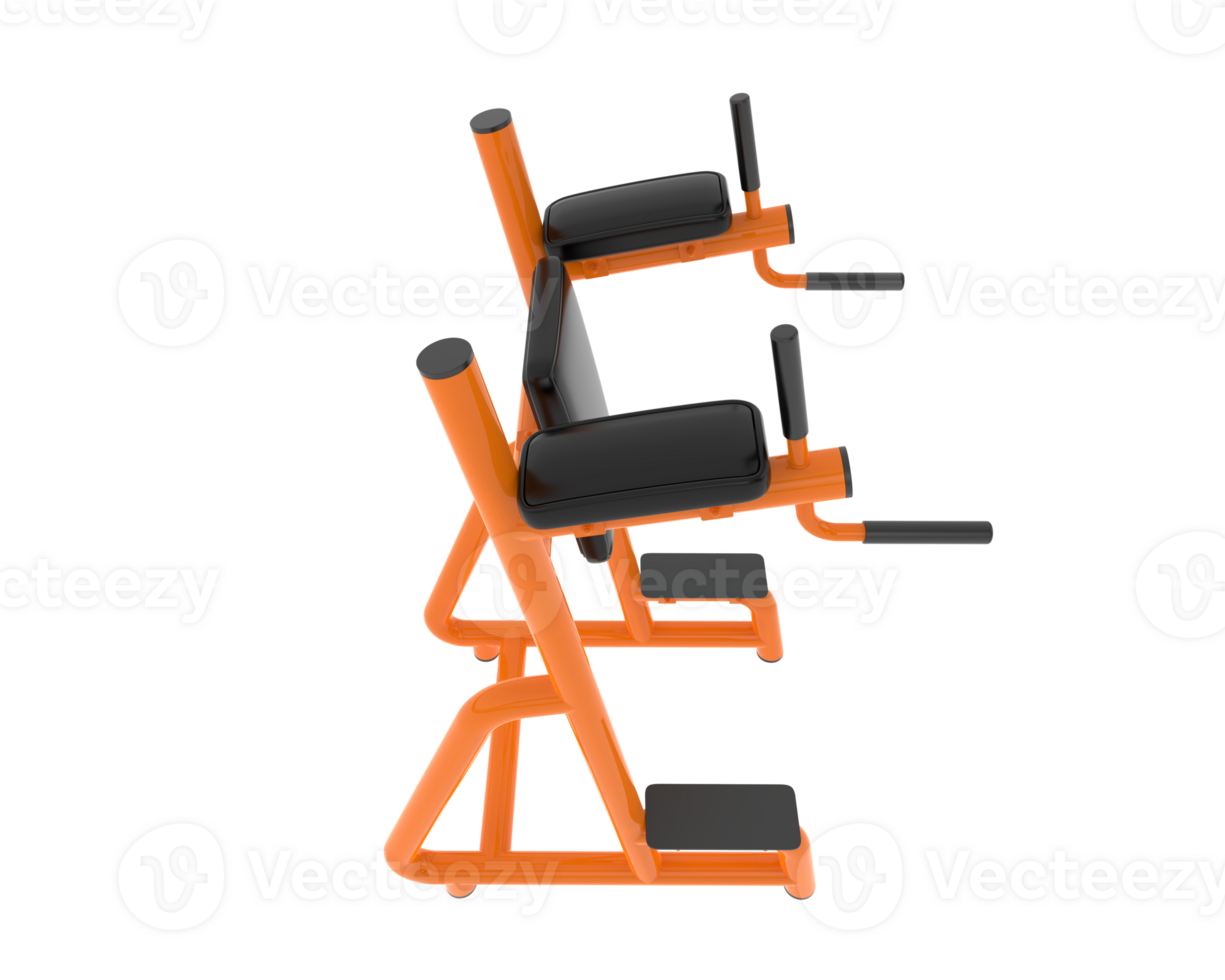 Gym equipment scene isolated on grey background. 3d rendering - illustration png