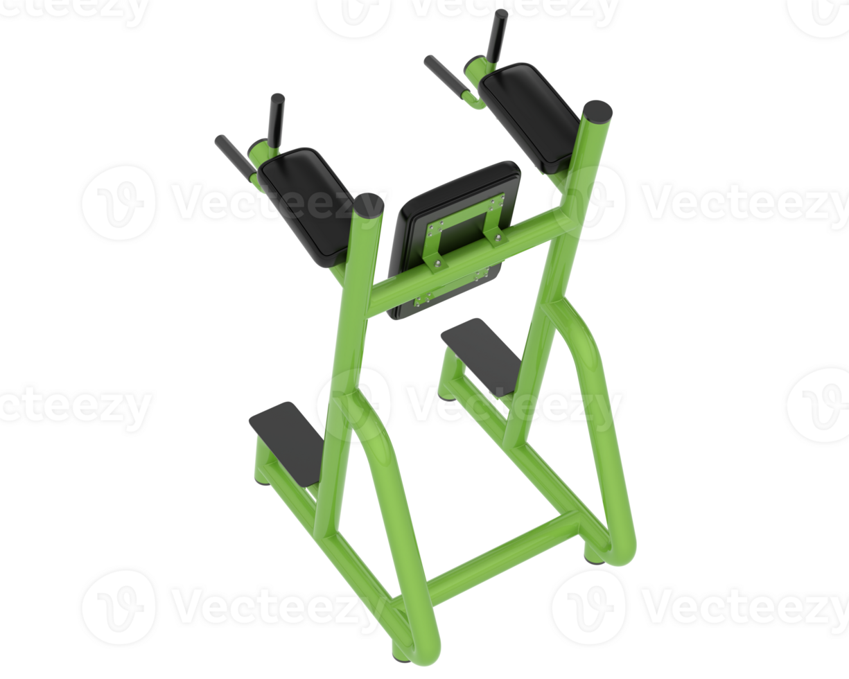 Gym equipment scene isolated on grey background. 3d rendering - illustration png
