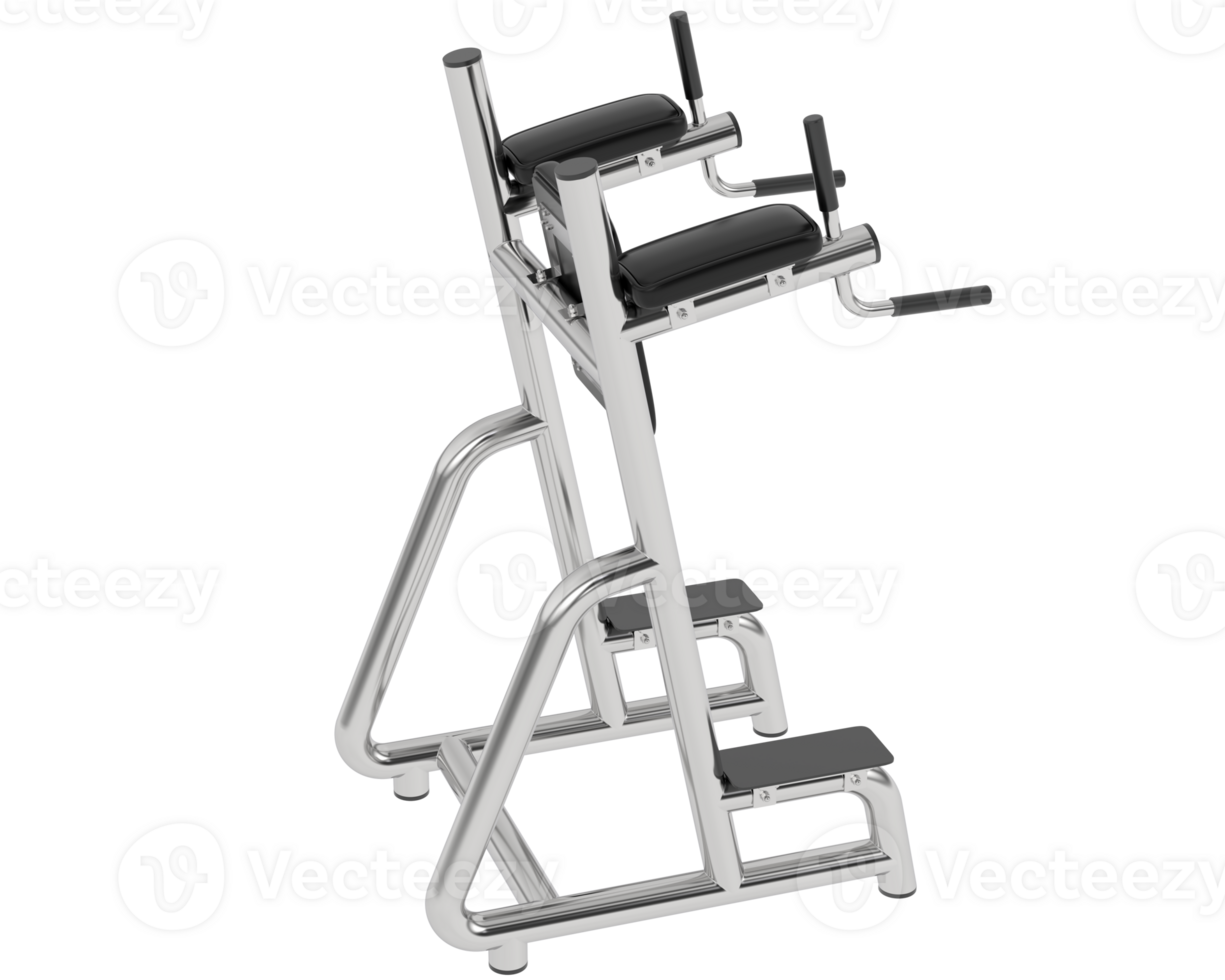 Gym equipment scene isolated on grey background. 3d rendering - illustration png