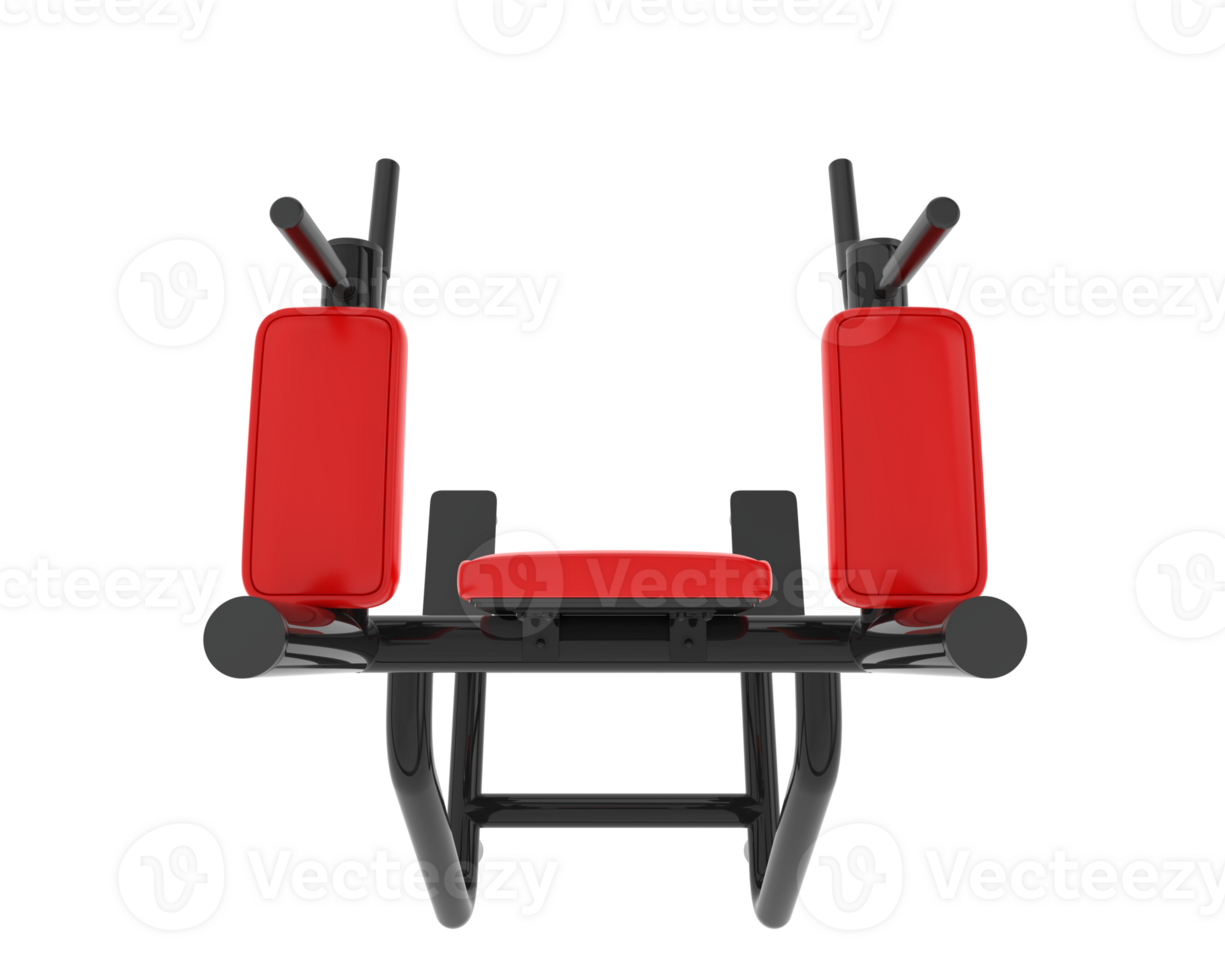 Gym equipment scene isolated on grey background. 3d rendering - illustration png
