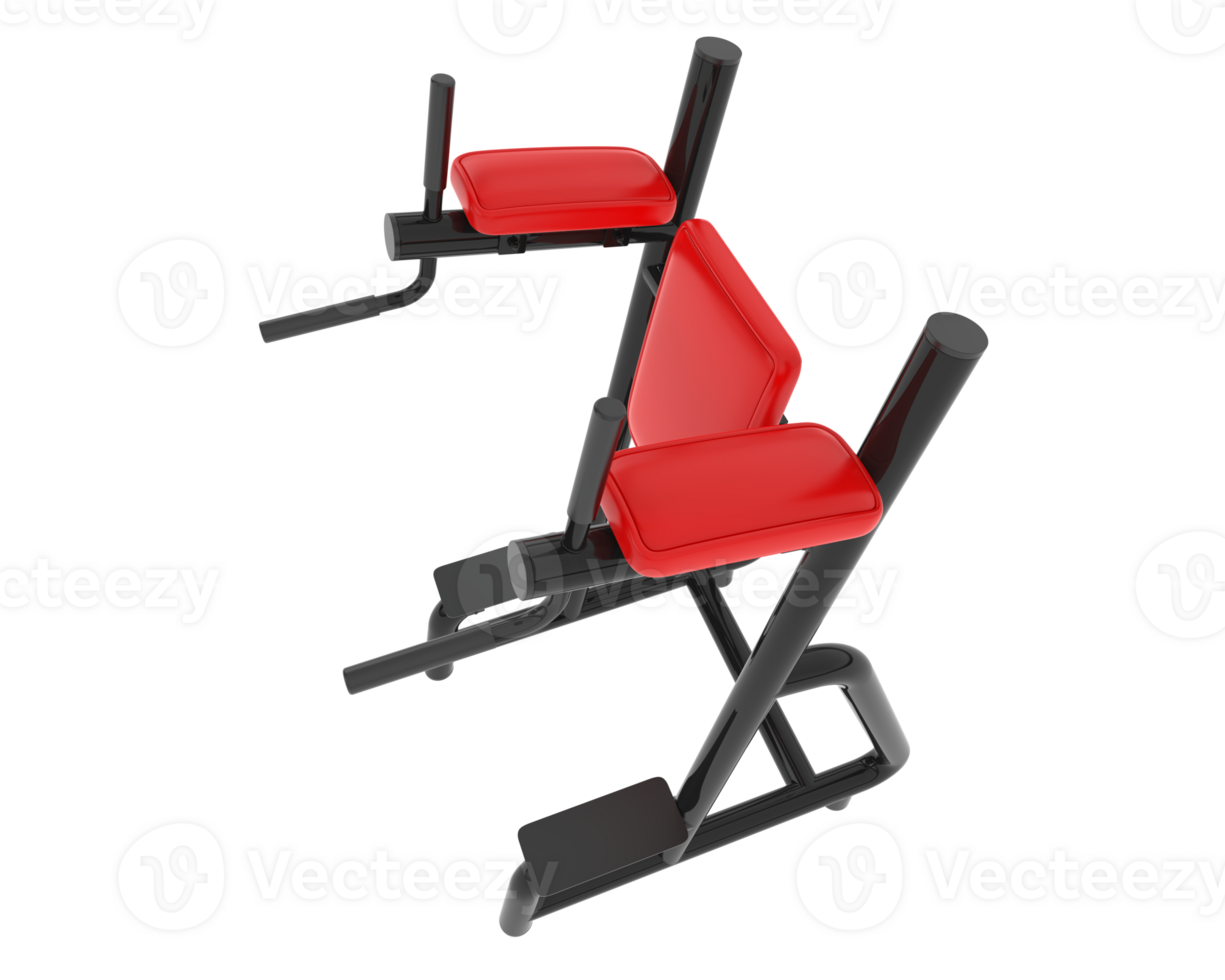 Gym equipment scene isolated on grey background. 3d rendering - illustration png