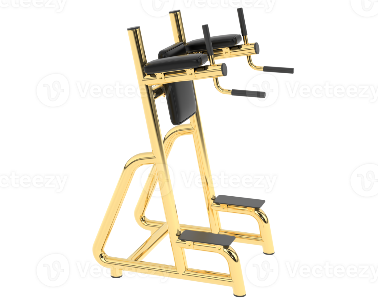 Gym equipment scene isolated on grey background. 3d rendering - illustration png