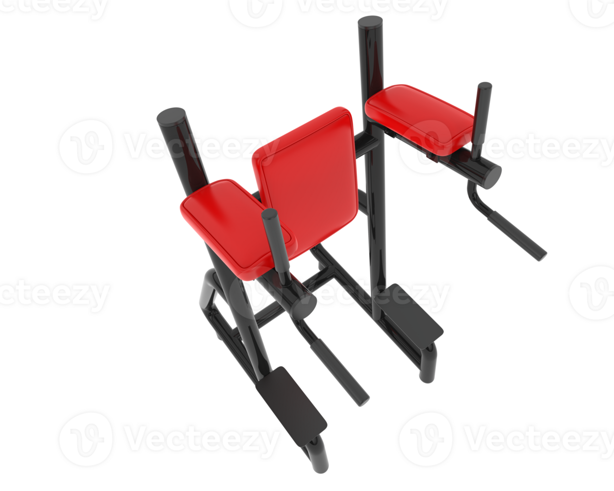 Gym equipment scene isolated on grey background. 3d rendering - illustration png
