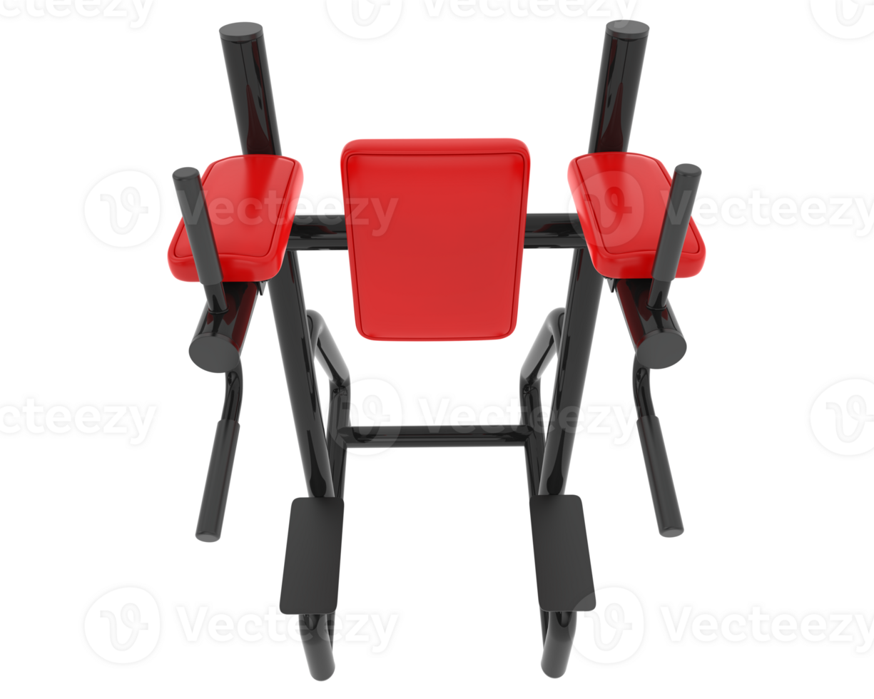 Gym equipment scene isolated on grey background. 3d rendering - illustration png