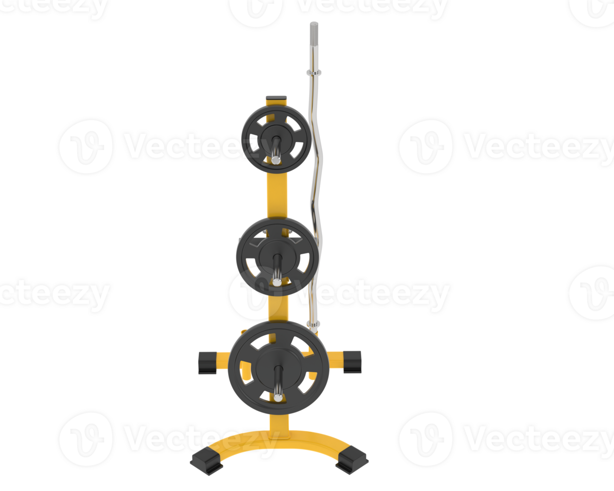 Weight rack isolated on background. 3d rendering - illustration png
