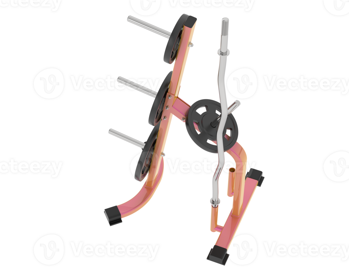 Weight rack isolated on background. 3d rendering - illustration png