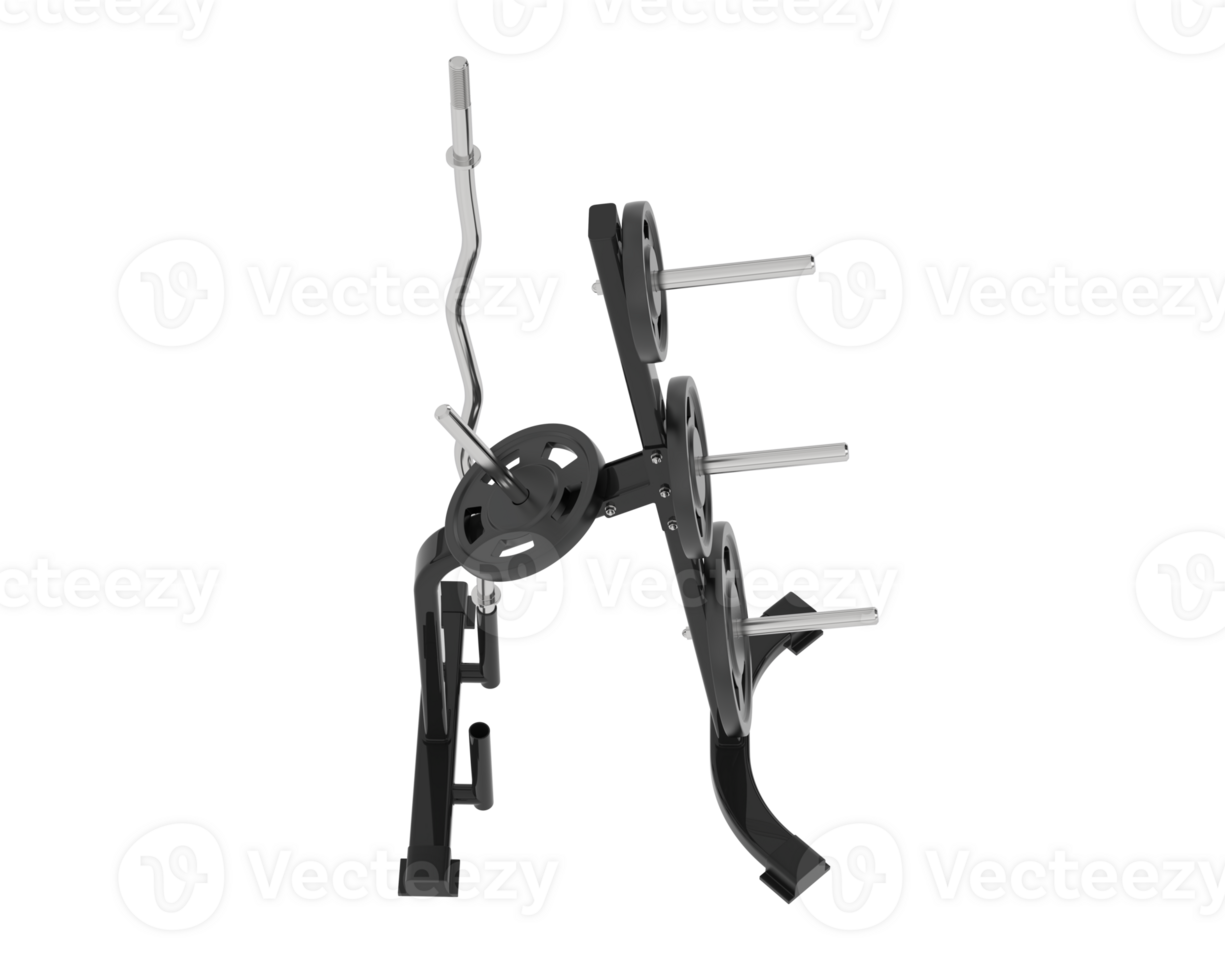 Weight rack isolated on background. 3d rendering - illustration png