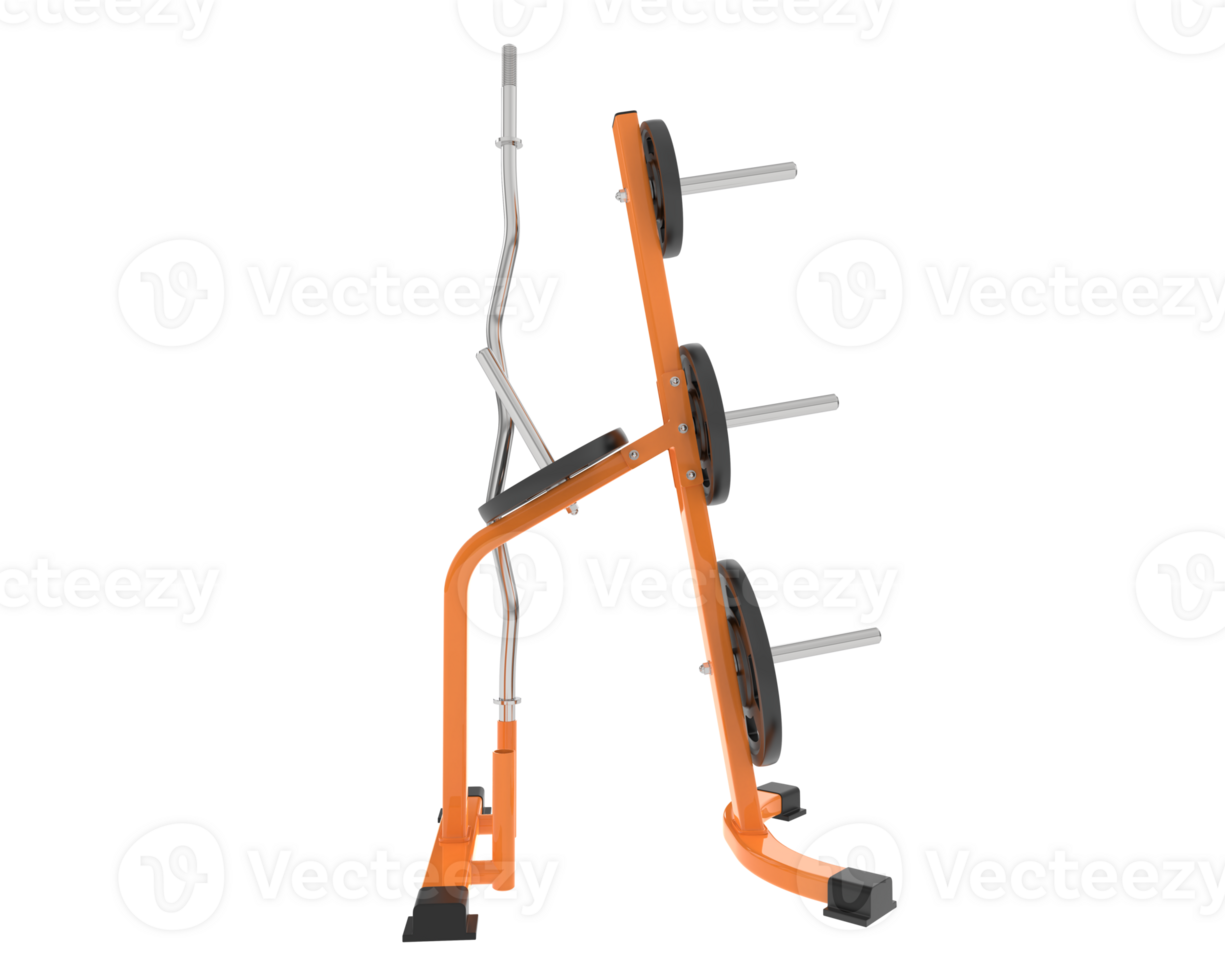 Weight rack isolated on background. 3d rendering - illustration png