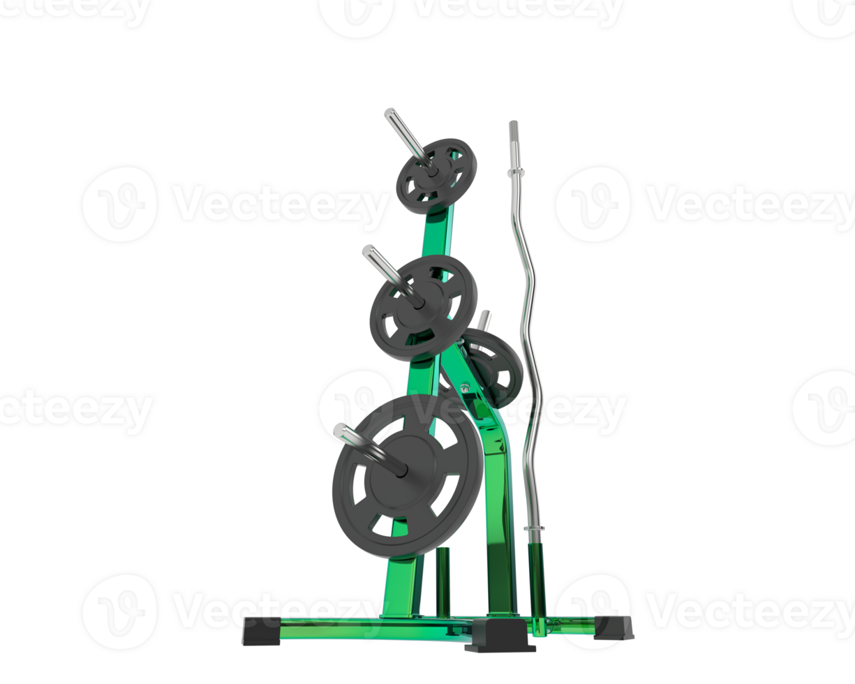 Weight rack isolated on background. 3d rendering - illustration png