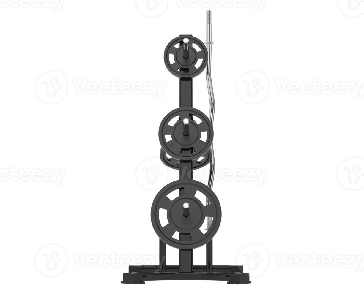 Weight rack isolated on background. 3d rendering - illustration png