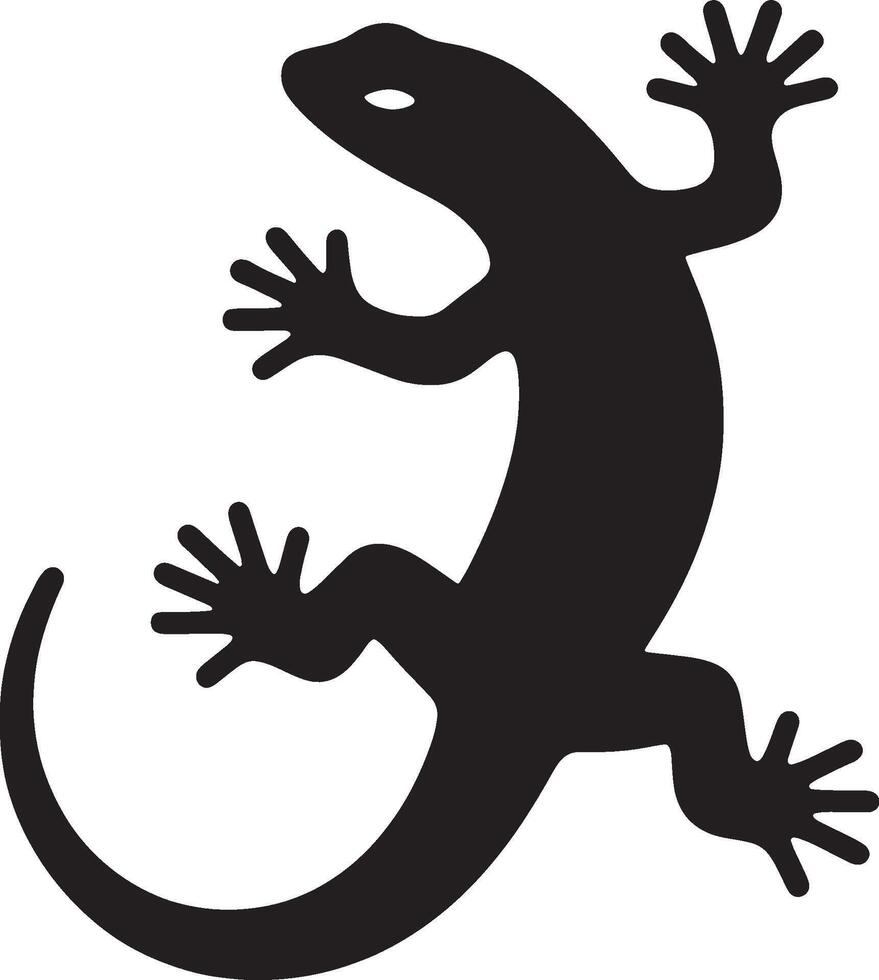 Silhouette of Horned lizards, full body black and white clipart vector