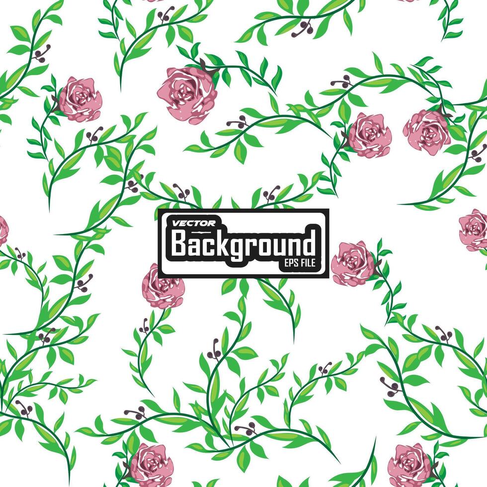 Flowers Seamless botanical pattern in hand drawn style. vector