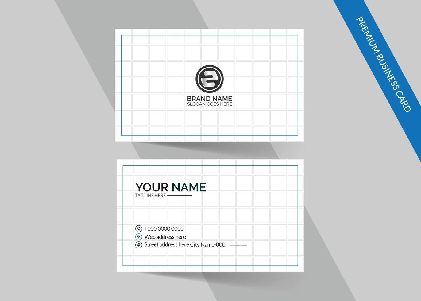 Clean business card vector