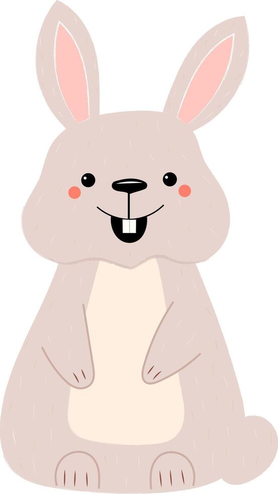 Cute cartoon bunny character illustration vector