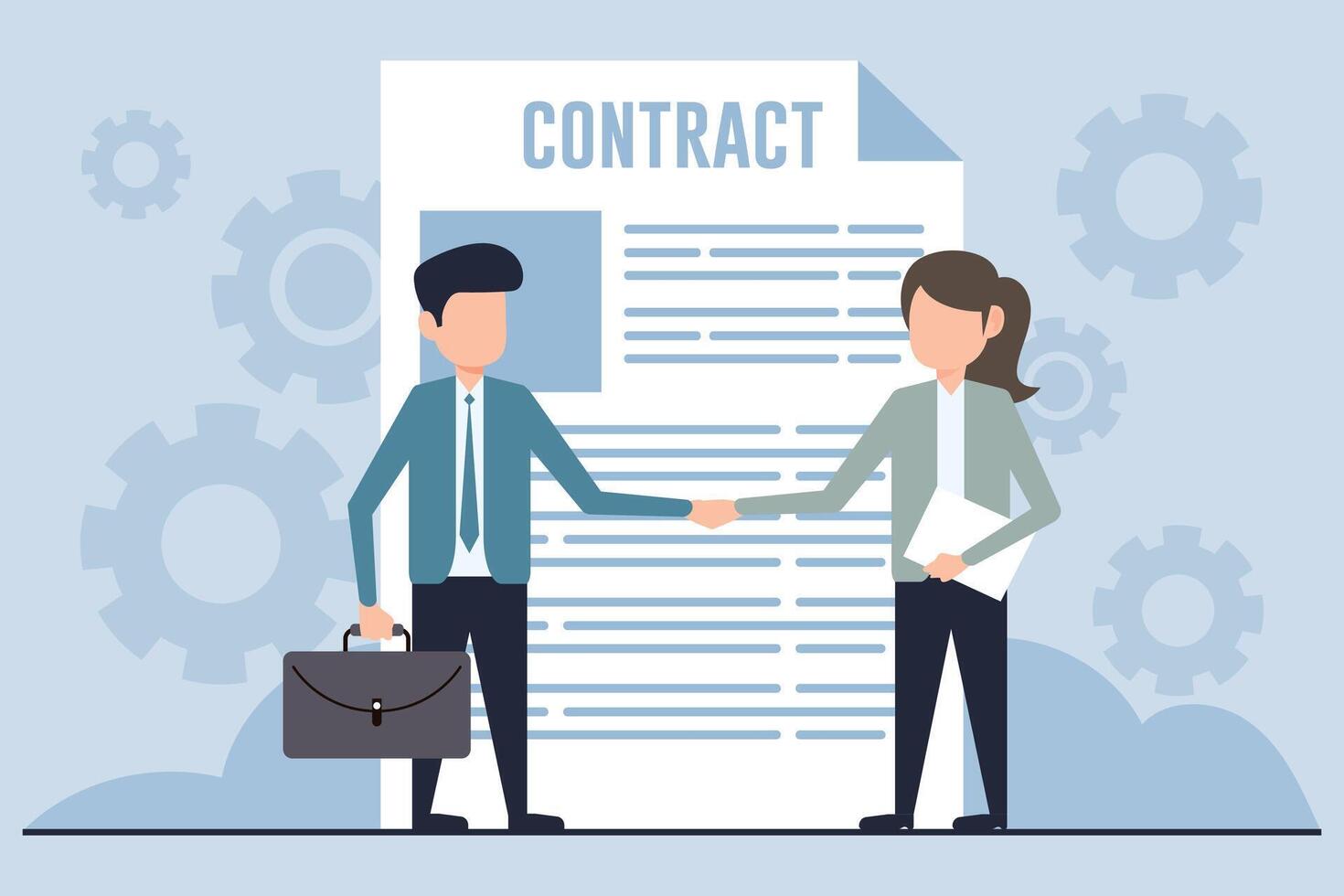 Design Business Agreement Conceptual Illustration vector