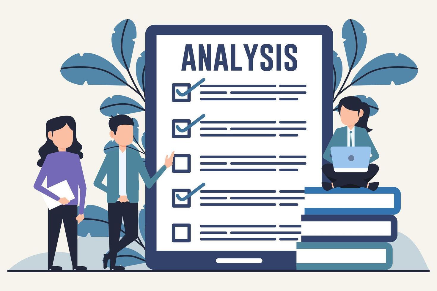Design Business Analysis and Strategic Planning Illustration vector