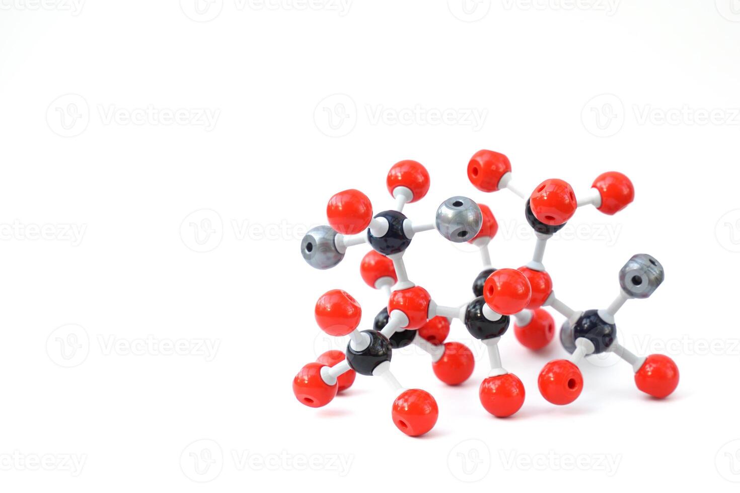 Simulate Shape of covalent molecules on white background. Soft and selective focus. photo