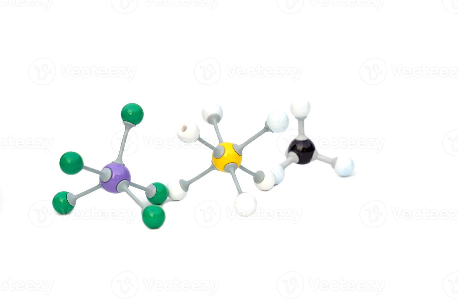 Simulate Shape of covalent molecules on white background. Soft and selective focus. photo