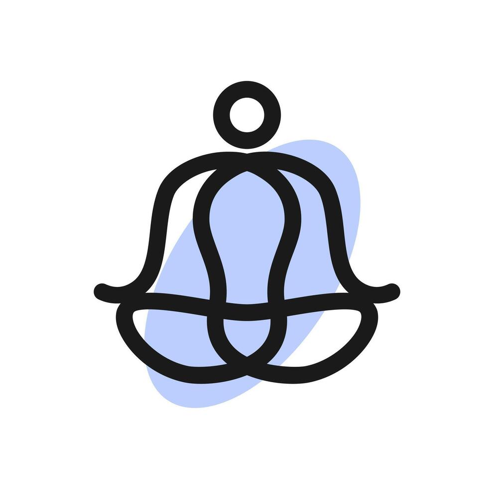 Yoga Logo Character Design Illustration vector