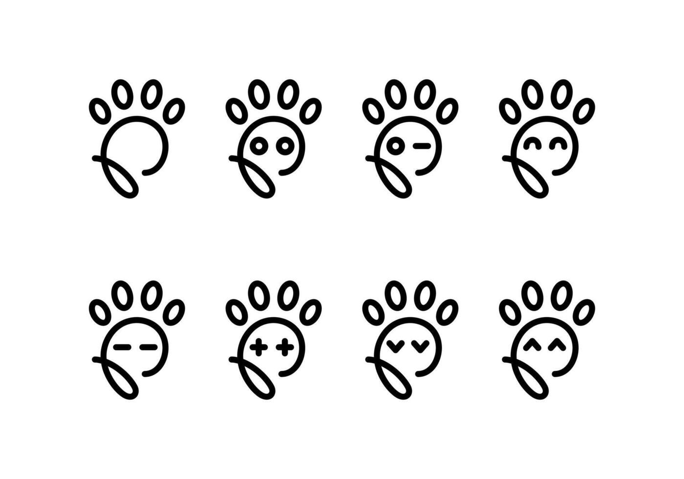 Dog Paw Icon Design vector
