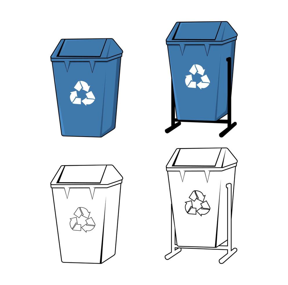 Rubbish Bin Design Illustration vector