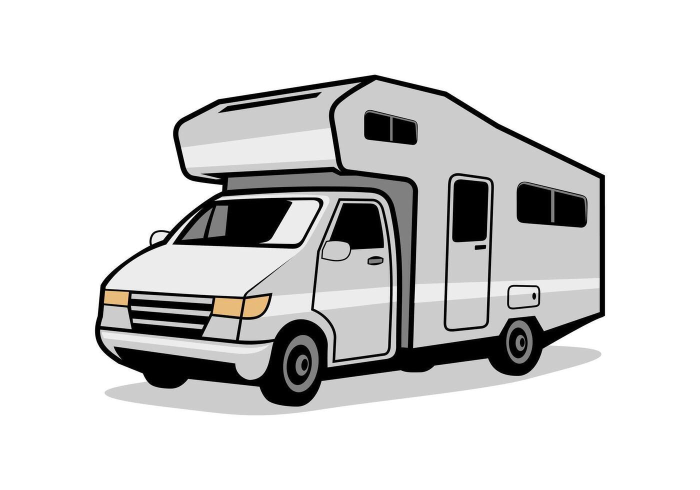 RV Recreational Vehicle Design Illustration vector