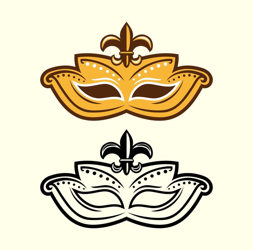 Mardi Gras Mask Design Illustration vector