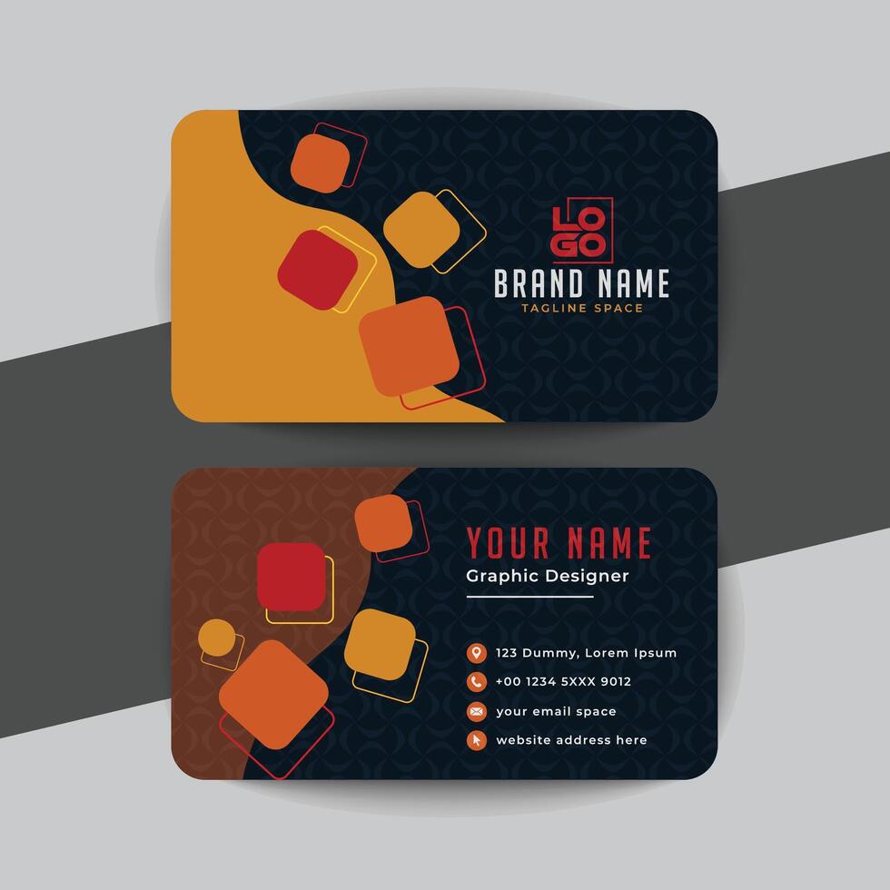 creative modern name card and business card vector