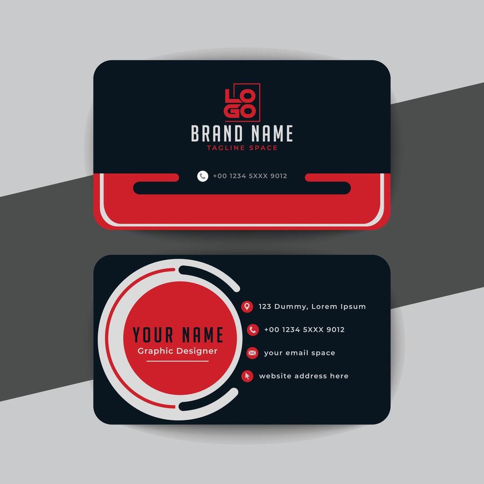 creative modern name card and business card vector