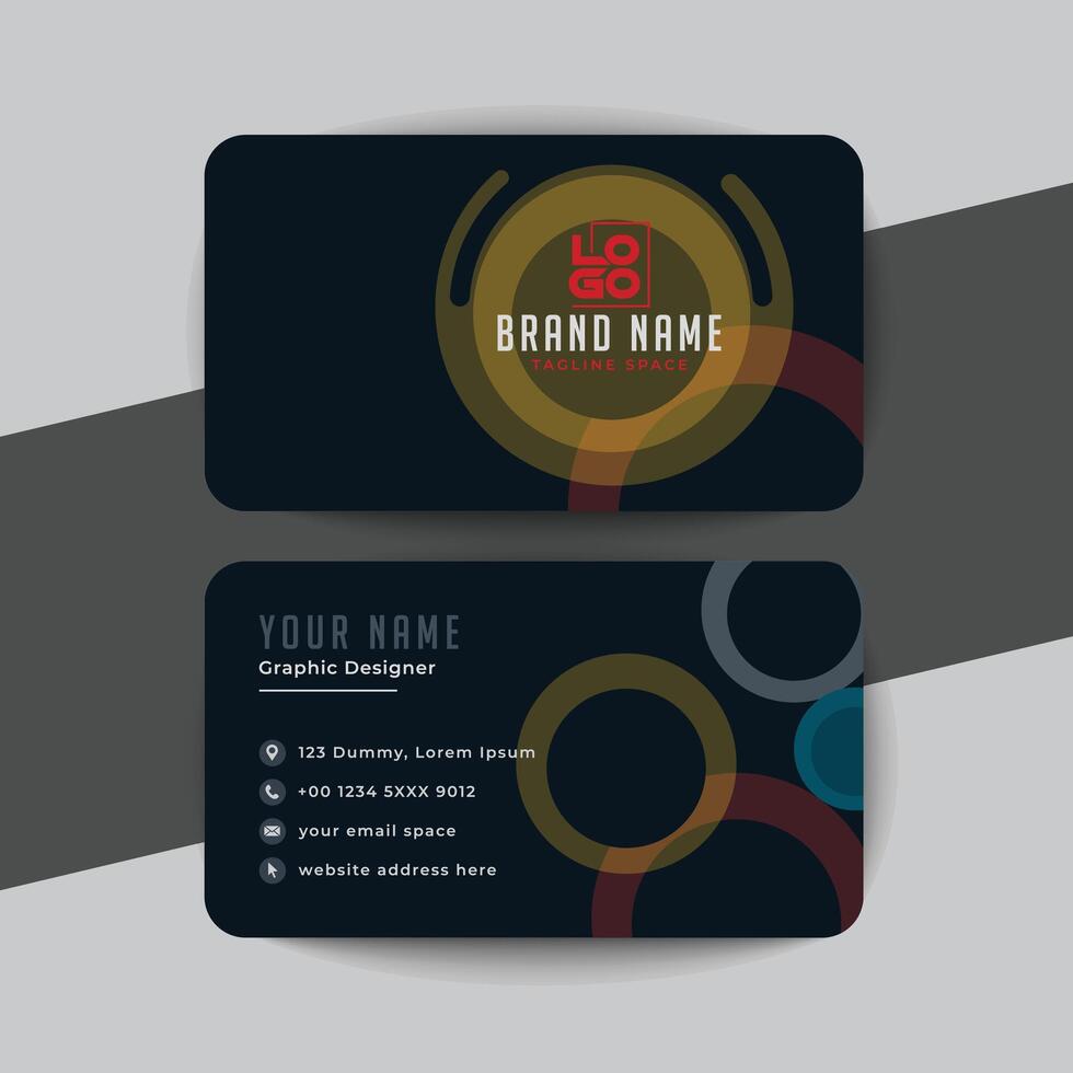 Modern and clean professional business card template vector