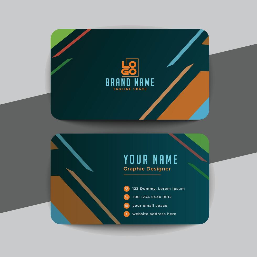 creative modern name card and business card vector