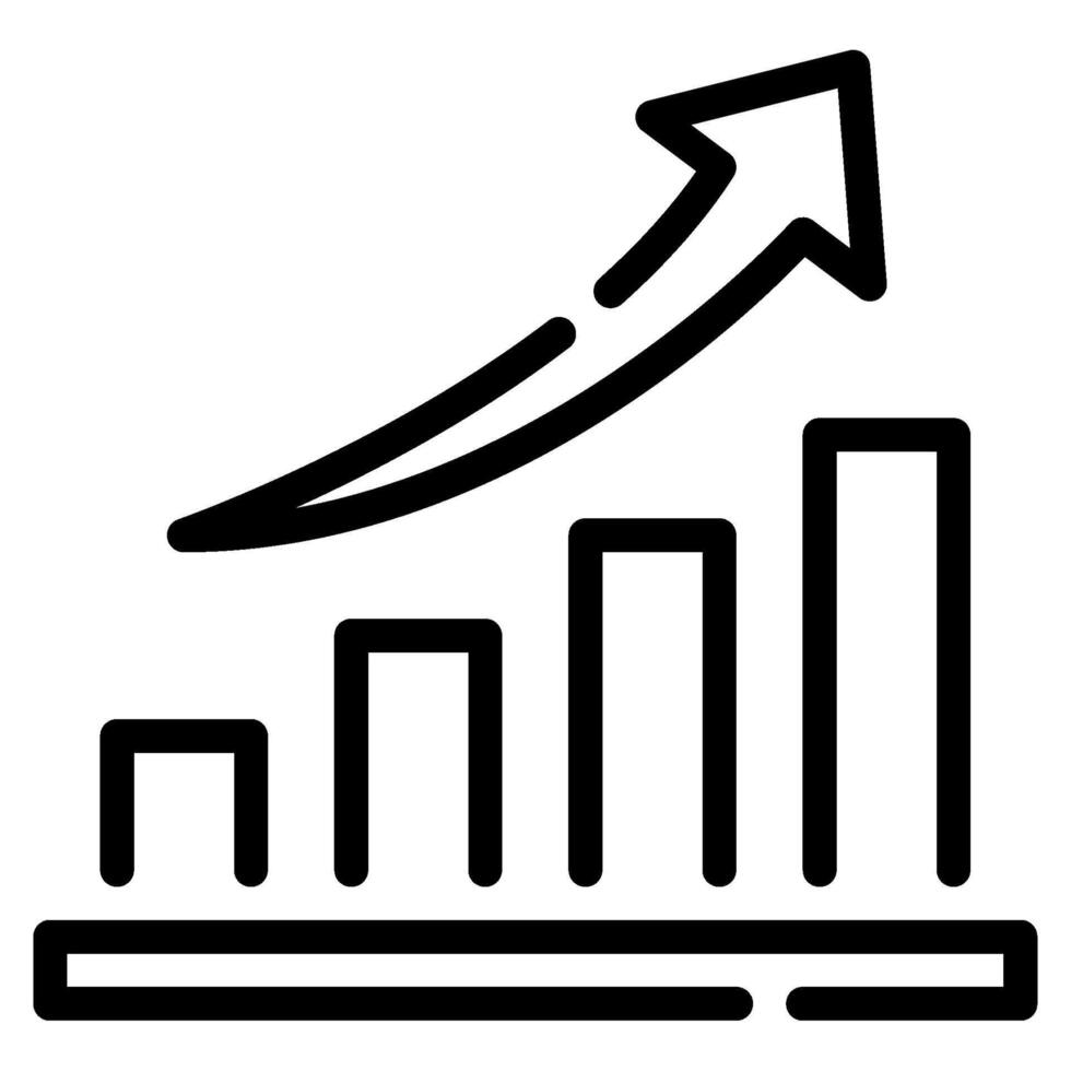 Growth Chart icon illustration for uiux vector