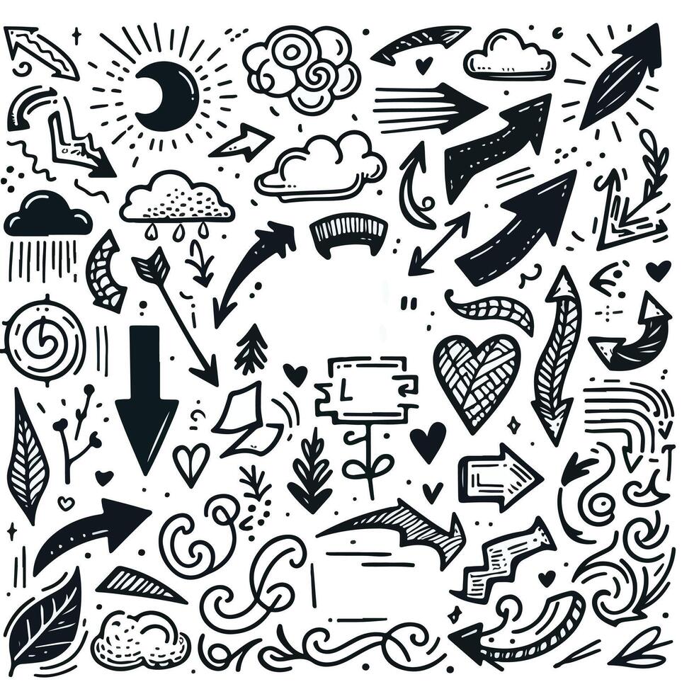 Set of Hand drawn Design vector