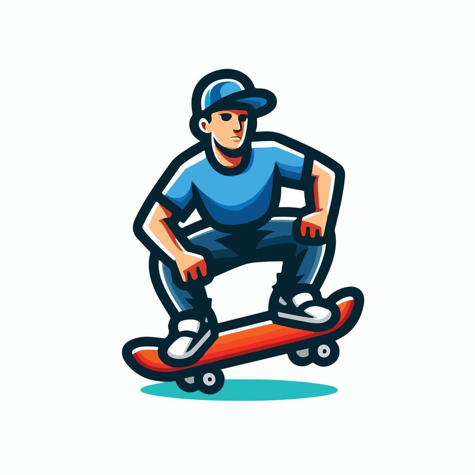 Man playing skateboard Design vector