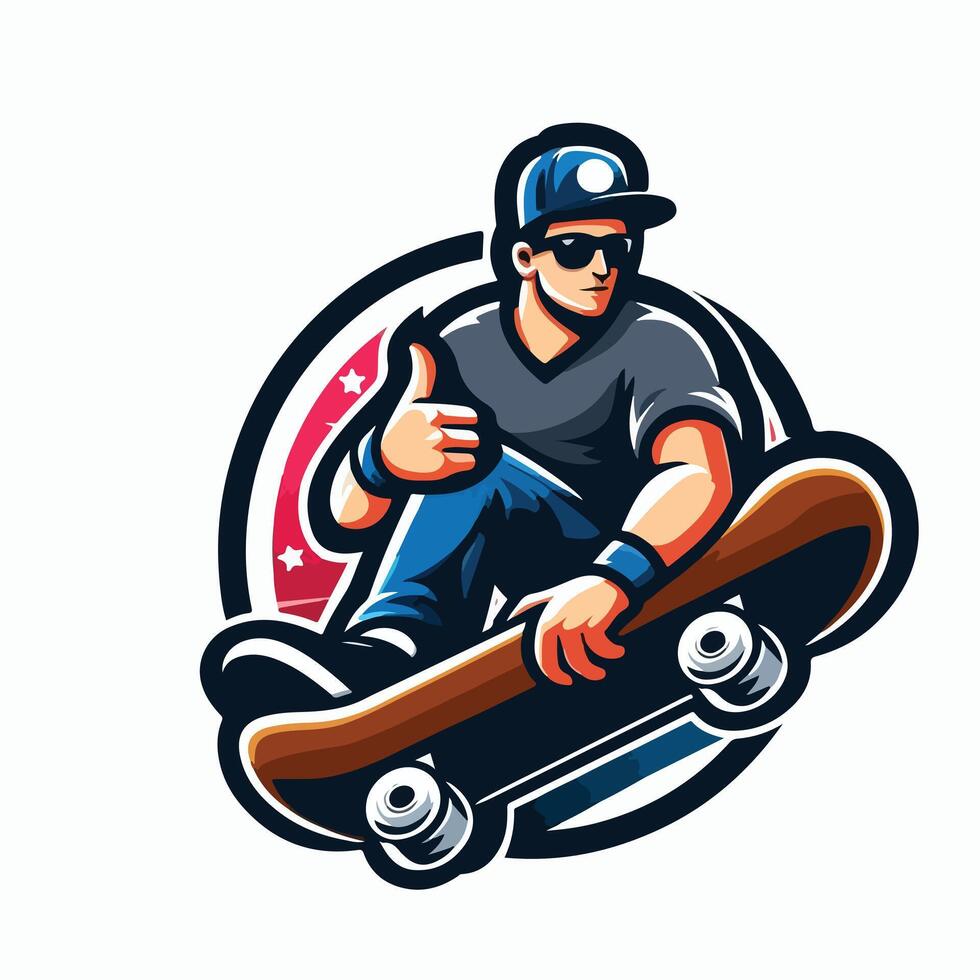 Man playing skateboard Design vector