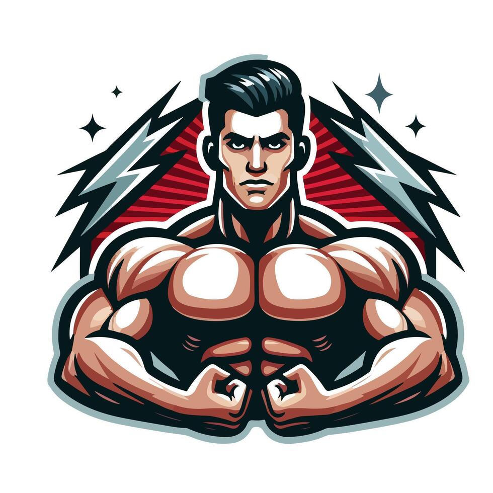 Fitness Bodybuilder design man vector