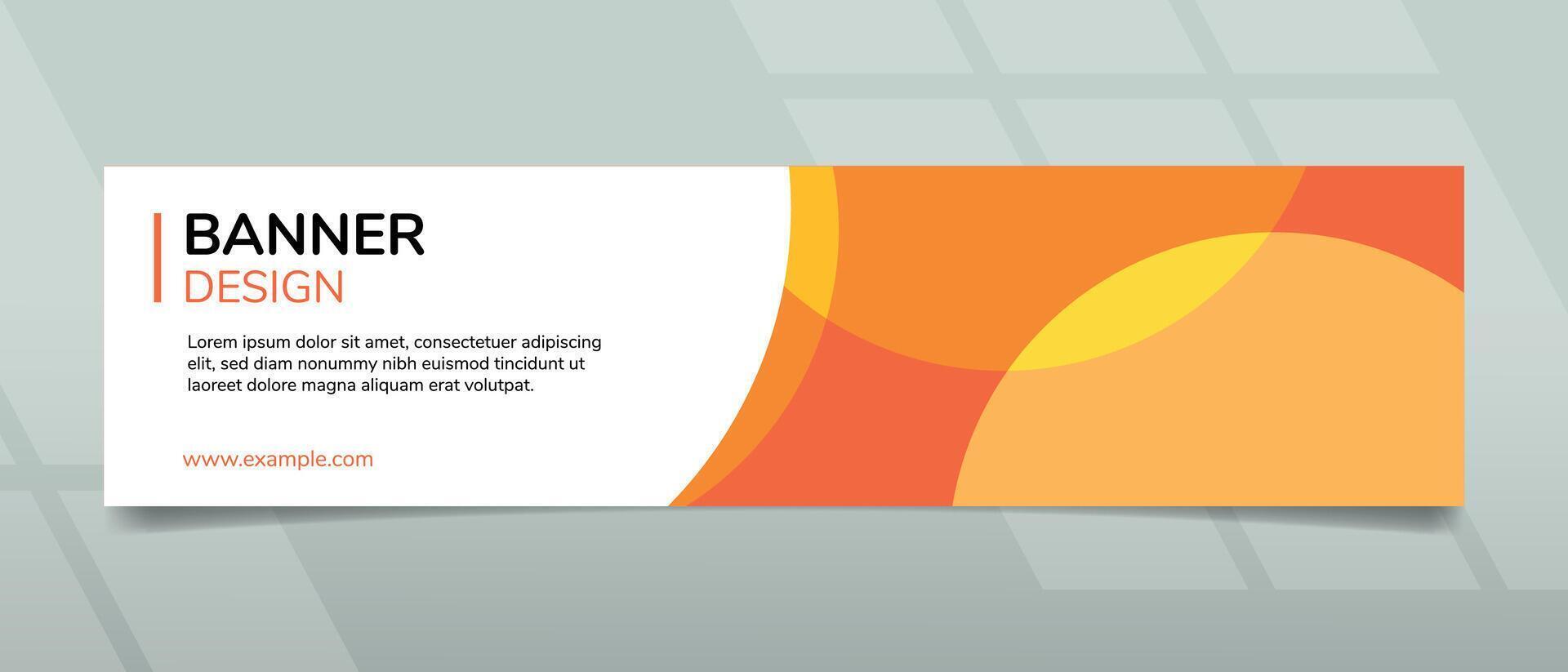 Simple Orange Ads Banner Design vector