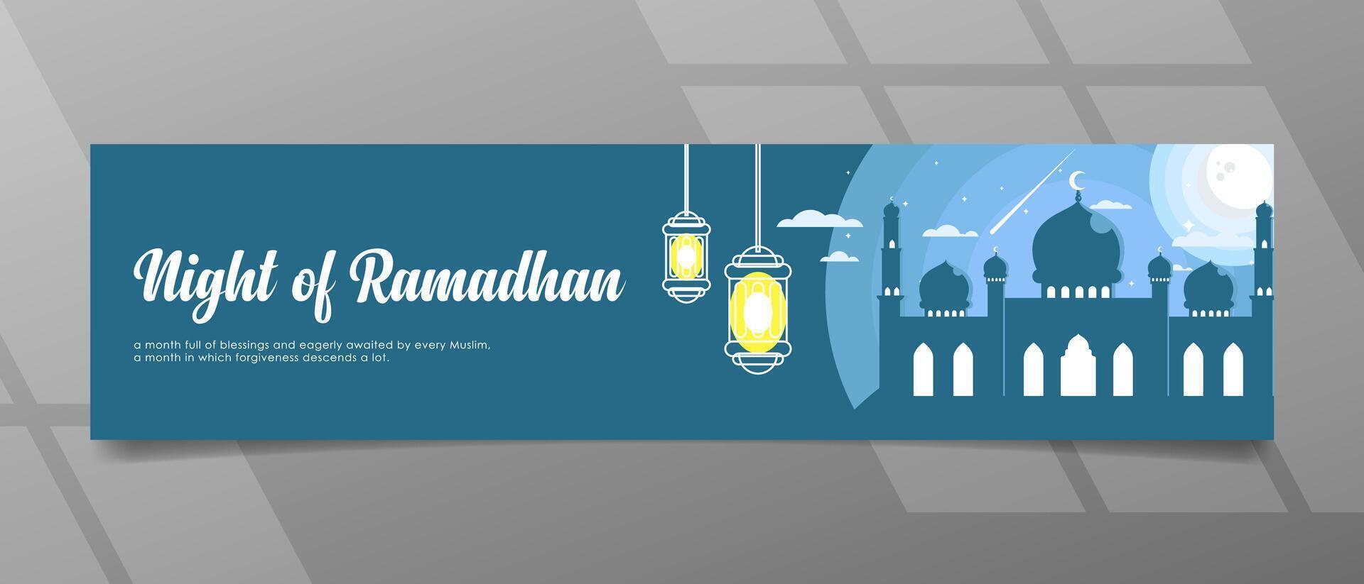 Ramadhan kareen banner design vector