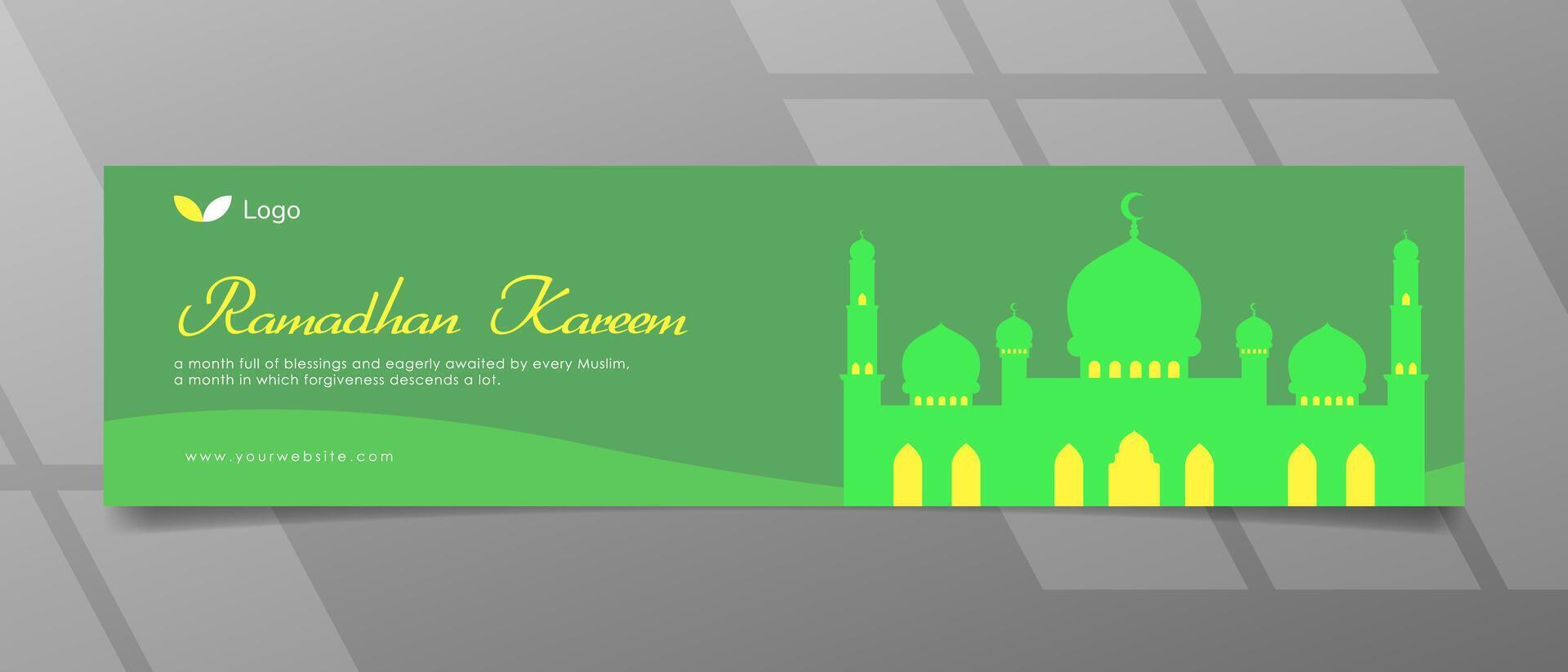 Ramadhan kareen banner design vector
