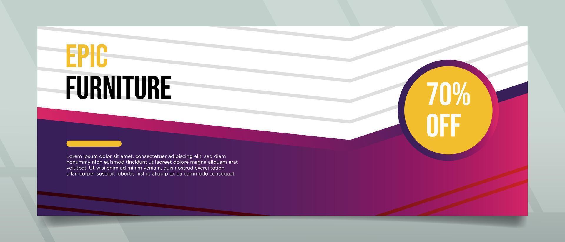 Creative and Simple Modern Style Banner Design vector