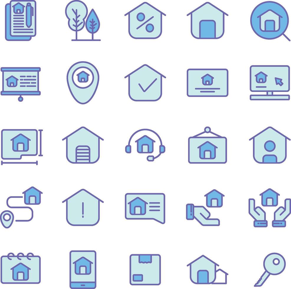 Design Icon style Flat Real Estante vector