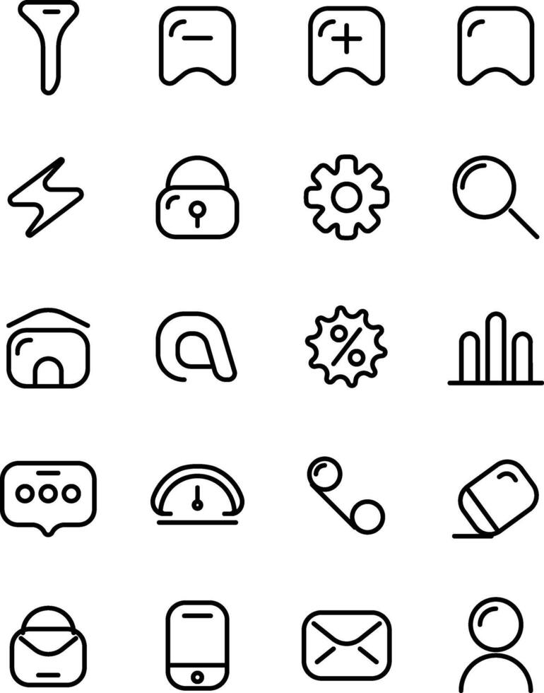 Icon Line User Interface for ecommerse vector